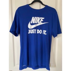 Men’s Nike Blue & White Logo T-Shirt